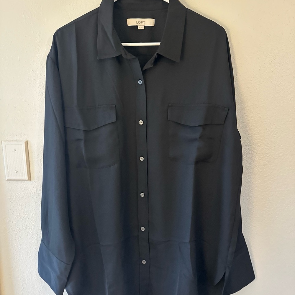 LOFT Black Blouse